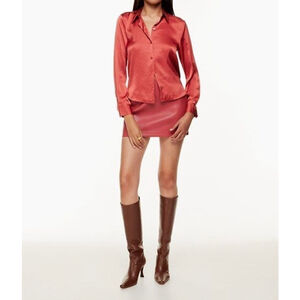 Wilfred Satin Button Up Rizzo Shirt Size XS